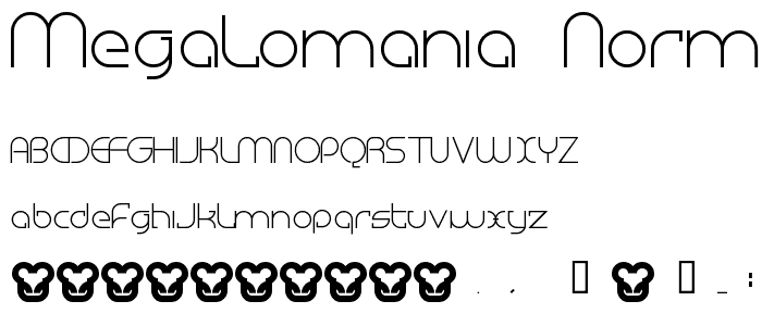 Megalomania Normal font
